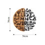 Wallity i Love My World - 330 Escultura de pared Negro y Nogal